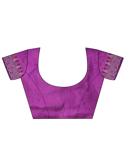 Leelavati Embellished Bollywood Jimmy choo Saree (Purple)