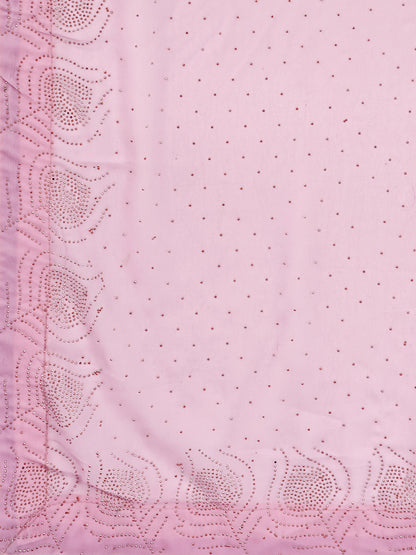 Leelavati Embellished Bollywood Chiffon Saree (Pink)