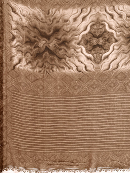 Leelavati Printed Daily Wear Chiffon Saree (Beige)