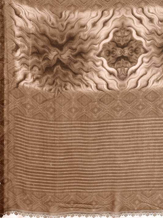 Leelavati Printed Daily Wear Chiffon Saree (Beige)