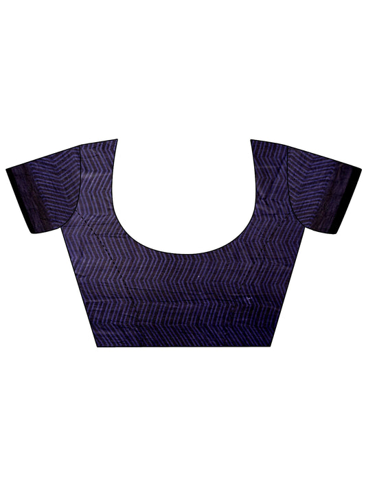 Leelavati Printed Bollywood Chiffon Saree (Dark Blue)