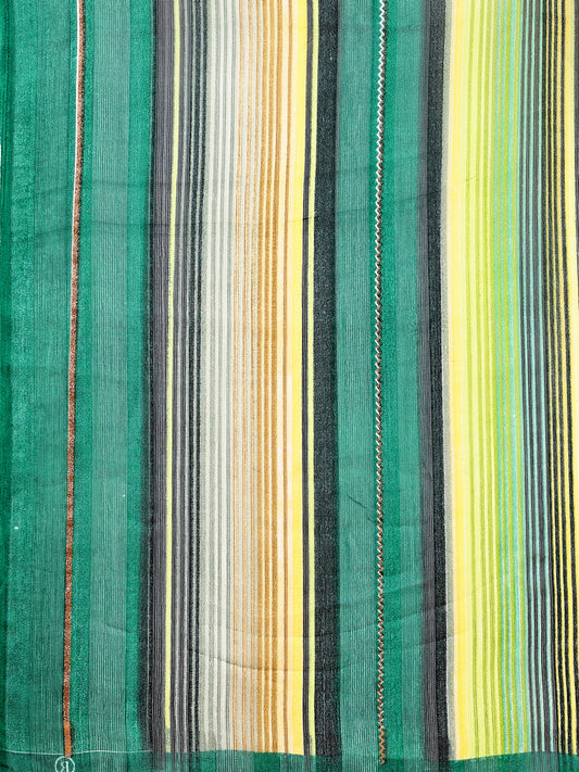 Leelavati Printed, Embellished, Embroidered Daily Wear Chiffon Saree (Light Green)