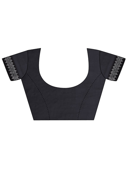 Leelavati Embroidered, Embellished Bollywood Georgette Saree (Black)