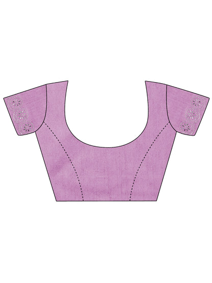 Leelavati Embroidered, Embellished Bollywood Jimmy choo Saree (Purple)