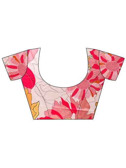 Leelavati Printed, Embellished, Embroidered Daily Wear Chiffon Saree (Multicolor)