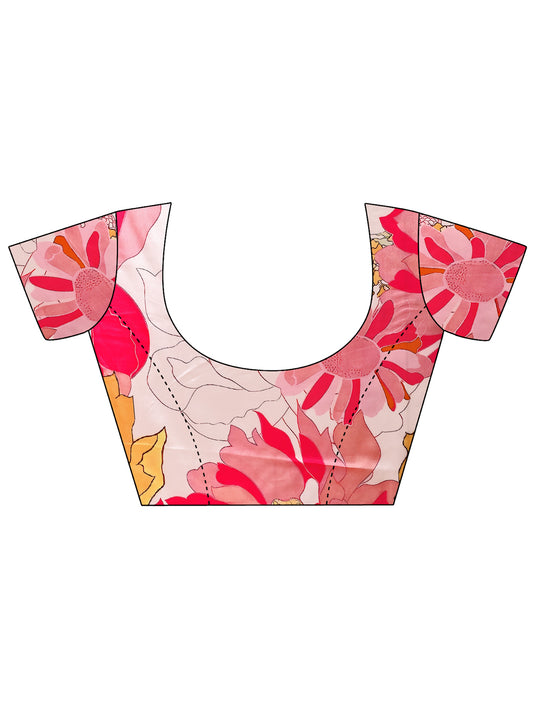 Leelavati Printed, Embellished, Embroidered Daily Wear Chiffon Saree (Multicolor)