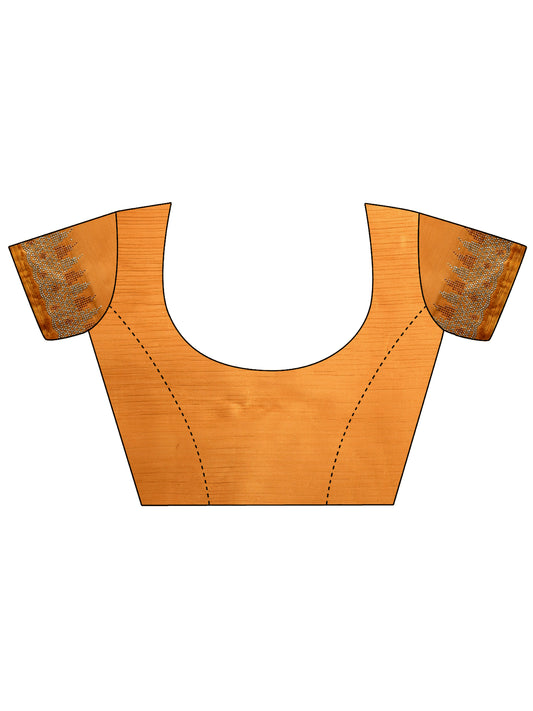Leelavati Embroidered, Embellished Bollywood Jimmy choo Saree (Orange)