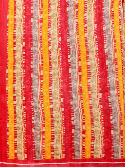 Leelavati Printed, Embellished, Embroidered Daily Wear Chiffon Saree (Red, Multicolor)
