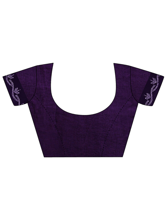 Leelavati Embroidered, Embellished Bollywood Georgette Saree (Purple)