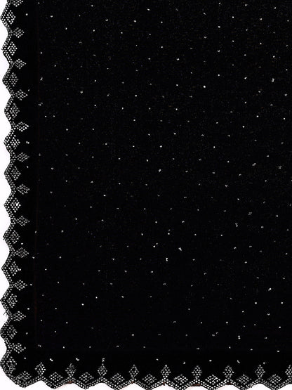 Leelavati Embellished Bollywood Chiffon Saree (Black)