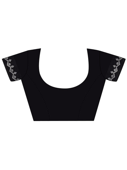 Leelavati Embellished Bollywood Chiffon Saree (Black)