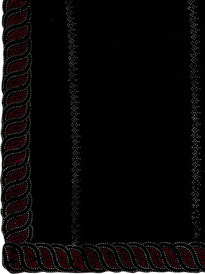 Leelavati Embroidered, Embellished Bollywood Georgette Saree (Black)