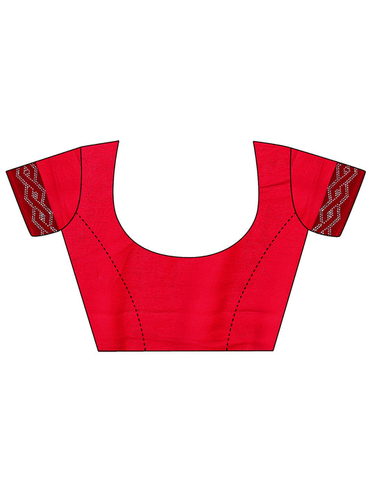 Leelavati Embellished Bollywood Chiffon Saree (Red)