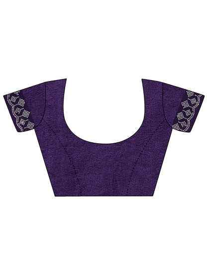 Leelavati Embellished Bollywood Chiffon Saree (Purple)