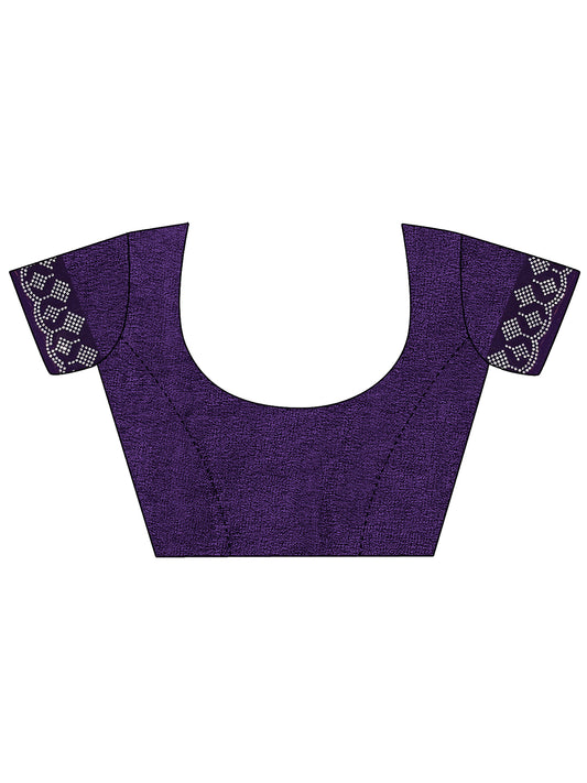 Leelavati Embellished Bollywood Chiffon Saree (Purple)