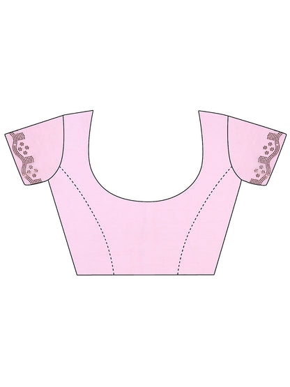 Leelavati Embellished Bollywood Chiffon Saree (Pink)