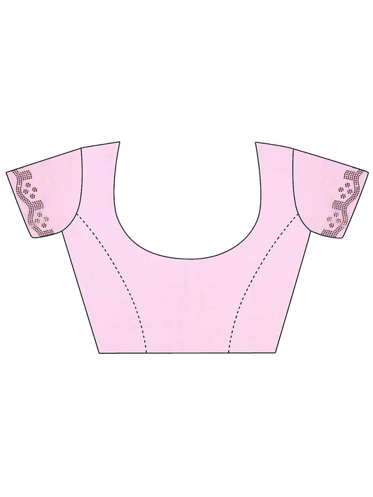 Leelavati Embellished Bollywood Chiffon Saree (Pink)