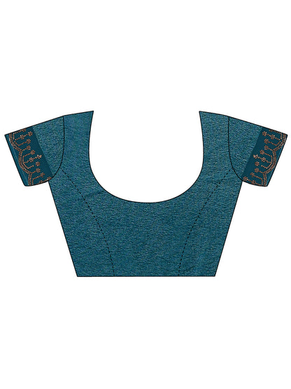 Leelavati Embellished Bollywood Chiffon Saree (Blue)