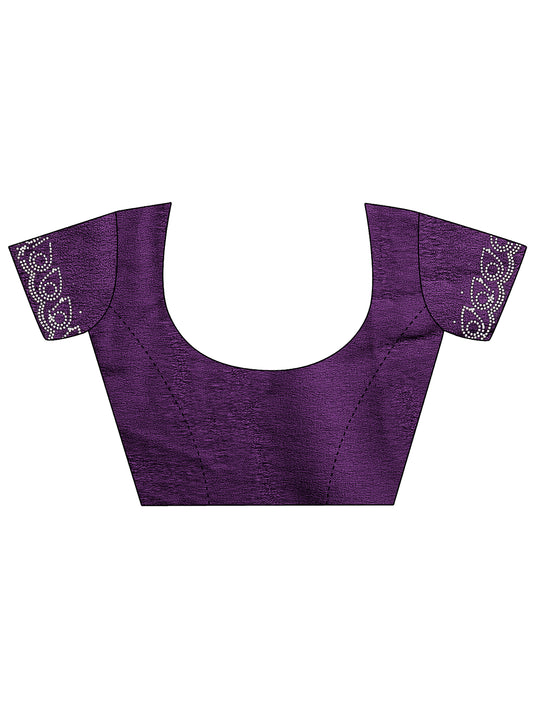 Leelavati Embellished Bollywood Chiffon Saree (Purple)